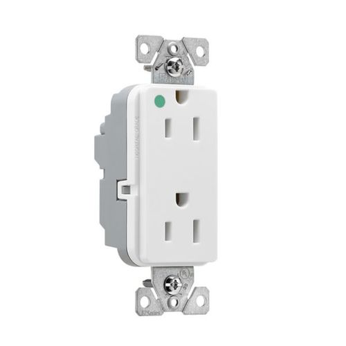 Main product image of Ezlink Modular Decorator Hg Receptacle, 15 A, 125 Vac, 60 Hz, White, Three-Wire, EZ8262W