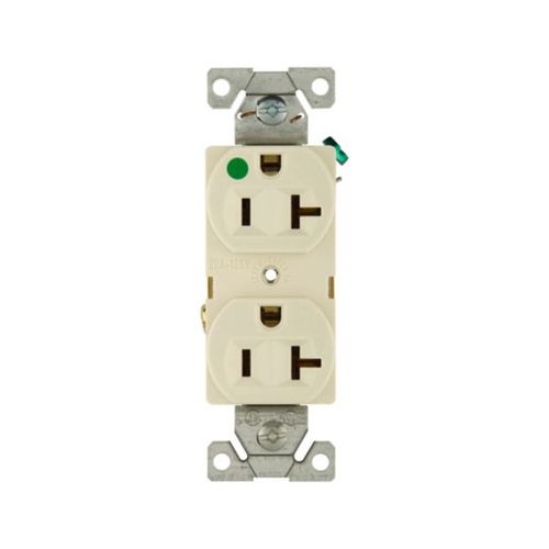 Main product image of Ezlink Modular Duplex Hg Receptacle, 20 A, 125 Vac, 60 Hz, Light Almond, Three-Wire, EZ8300LA