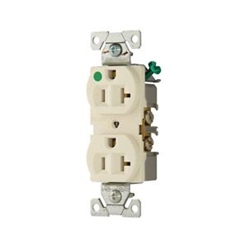 Main product image of Ezlink Modular Duplex Hg Receptacle, 20 A, 125 Vac, 60 Hz, Light Almond, Three-Wire, EZ8300LA