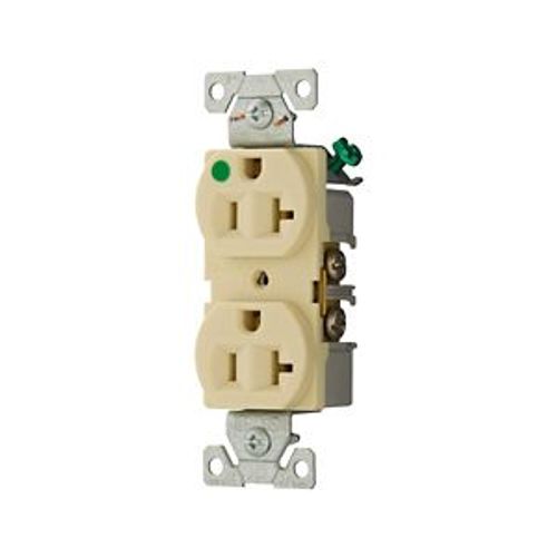 Main product image of Ezlink Modular Duplex Hg Receptacle, 20 A, 125 Vac, 60 Hz, Ivory, Three-Wire, EZ8300V