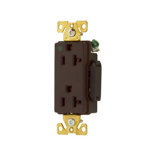 Main product image of Ezlink Modular Decorator Hg Receptacle, 20 A, 125 Vac, 60 Hz, Brown, Three-Wire, EZ8362B