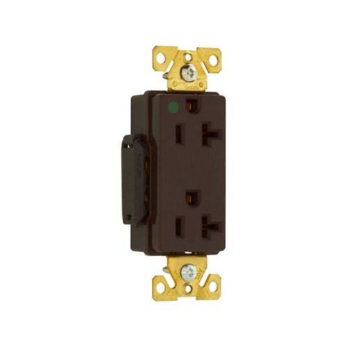 Main product image of Ezlink Modular Decorator Hg Receptacle, 20 A, 125 Vac, 60 Hz, Brown, Three-Wire, EZ8362B