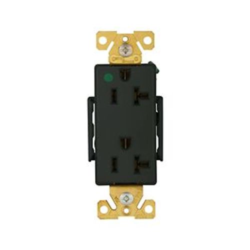 Main product image of Ezlink Modular Decorator Hg Receptacle, 20 A, 125 Vac, 60 Hz, Black, Three-Wire, EZ8362BK