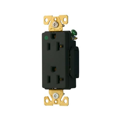 Main product image of Ezlink Modular Decorator Hg Receptacle, 20 A, 125 Vac, 60 Hz, Black, Three-Wire, EZ8362BK
