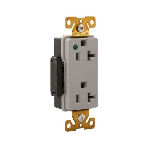 Main product image of Ezlink Modular Decorator Hg Receptacle, 20 A, 125 Vac, 60 Hz, Gray, Three-Wire, EZ8362GY