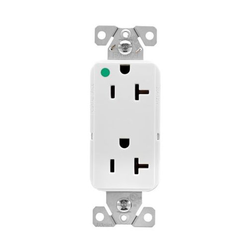 Main product image of Ezlink Modular Decorator Hg Receptacle, 20 A, 125 Vac, 60 Hz, White, Three-Wire, EZ8362W