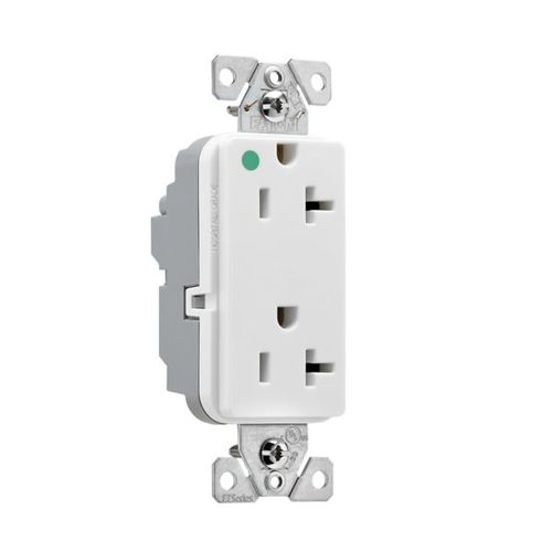 Main product image of Ezlink Modular Decorator Hg Receptacle, 20 A, 125 Vac, 60 Hz, White, Three-Wire, EZ8362W