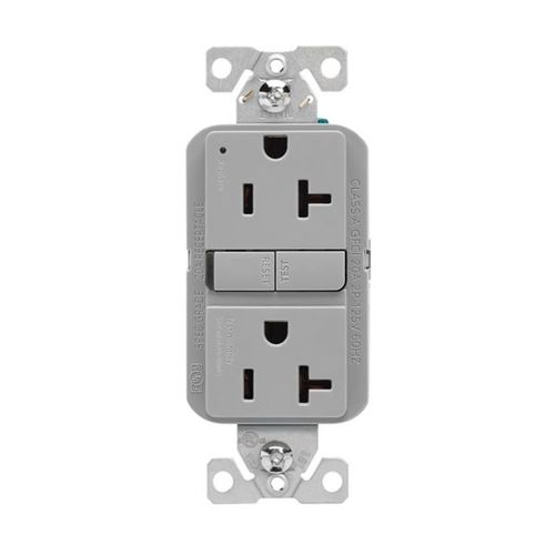 Main product image of Ezlink Modular Gfci, 20 A, 125 Vac, 60 Hz, Gray, Three-Wire, EZGF20GY