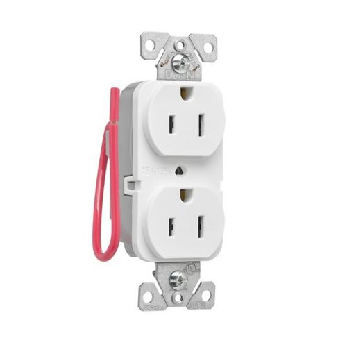 Main product image of Ezlink Modular Duplex Receptacle, 15 A, 125 Vac, 60 Hz, Tamper-Resistant, Split Control, White, EZTR5262SCW