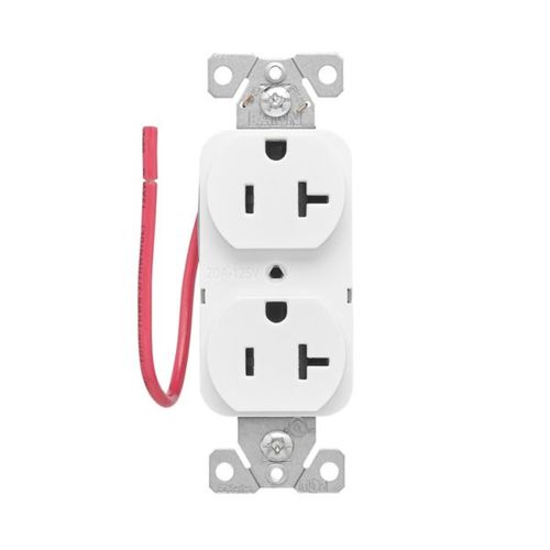 Main product image of Ezlink Modular Duplex Receptacle, 20 A, 125 Vac, 60 Hz, Tamper-Resistant, Split Control, White, EZTR5362SCW