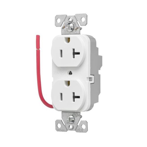 Main product image of Ezlink Modular Duplex Receptacle, 20 A, 125 Vac, 60 Hz, Tamper-Resistant, Split Control, White, EZTR5362SCW