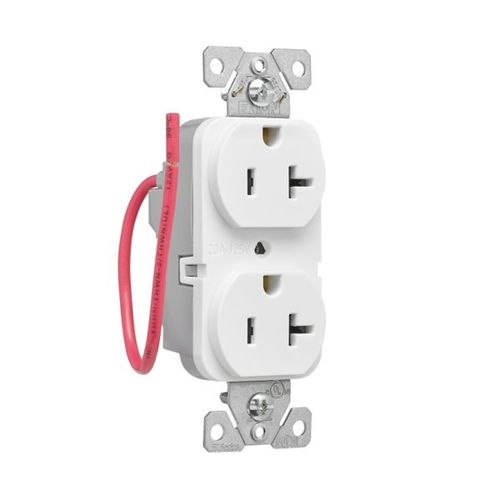 Main product image of Ezlink Modular Duplex Receptacle, 20 A, 125 Vac, 60 Hz, Tamper-Resistant, Split Control, White, EZTR5362SCW