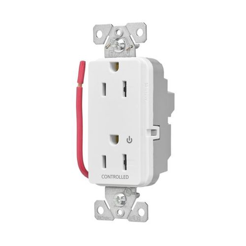 Main product image of Ezlink Modular Decorator Receptacle, 15A, 125 Vac, Tamper-Resistant, Half Controlled, White, EZTR6262CHW