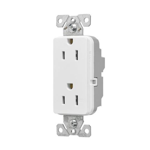 Main product image of Ezlink Modular Decorator Receptacle, 15 A, 125 Vac, 60 Hz, Tamper-Resistant, 3-Wire,White, EZTR6262W