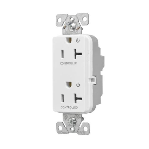Main product image of Ezlink Modular Decorator Receptacle, 20A, 125 Vac, Tamper-Resistant, Dual Controlled, White, EZTR6362CDW