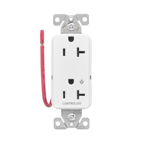 Main product image of Ezlink Modular Decorator Receptacle, 20A, 125 Vac, Tamper-Resistant, Half Controlled, Green, EZTR6362CHGN