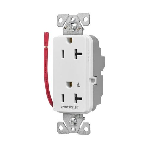 Main product image of Ezlink Modular Decorator Receptacle, 20A, 125 Vac, Tamper-Resistant, Half Controlled, White, EZTR6362CHW