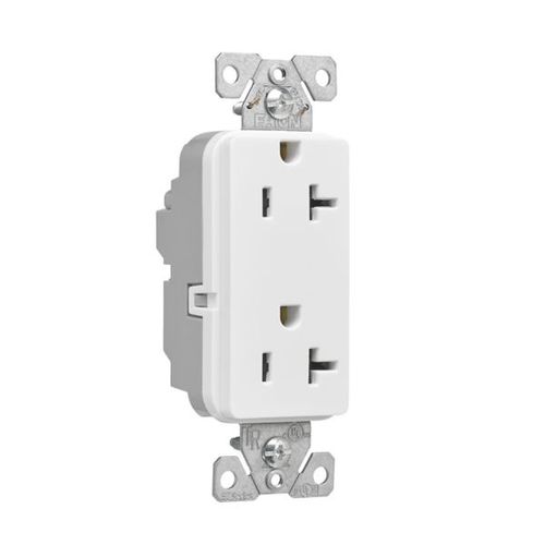 Main product image of Ezlink Modular Decorator Receptacle, 20 A, 125 Vac, 60 Hz, Tamper-Resistant 3-Wire,White, EZTR6362W