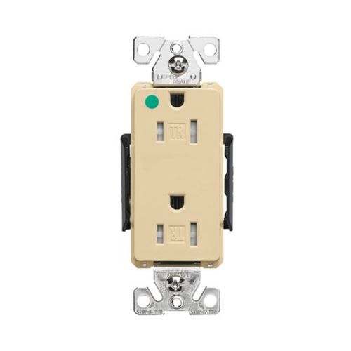 Main product image of Ezlink Modular Decorator Hg Receptacle, 15 A, 125 Vac, 60 Hz, Ivory, 3-Wire, Tamper-Resistant, EZTR8262V