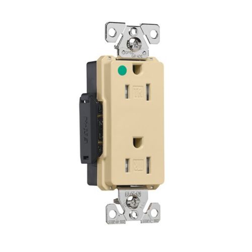 Main product image of Ezlink Modular Decorator Hg Receptacle, 15 A, 125 Vac, 60 Hz, Ivory, 3-Wire, Tamper-Resistant, EZTR8262V