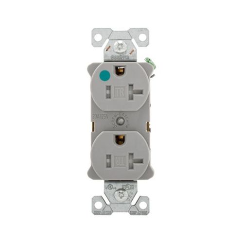 Main product image of Ezlink Modular Duplex Hg Receptacle, 20 A, 125 Vac, 60 Hz, Gray, 3-Wire, Tamper-Resistant, EZTR8300GY