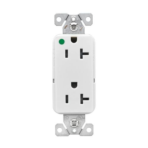 Main product image of Ezlink Modular Decorator Hg Receptacle, 20 A, 125 Vac, 60 Hz, White, 3-Wire, Tamper-Resistant, EZTR8362W