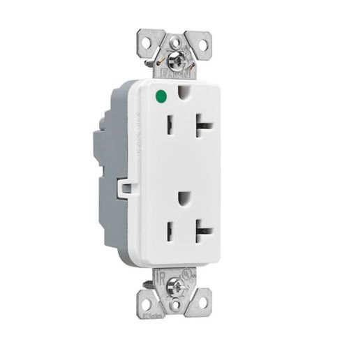 Main product image of Ezlink Modular Decorator Hg Receptacle, 20 A, 125 Vac, 60 Hz, White, 3-Wire, Tamper-Resistant, EZTR8362W