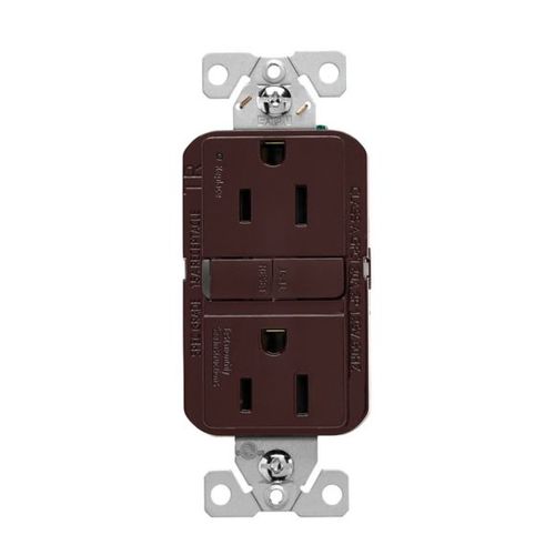 Main product image of Ezlink Modular Gfci, 15 A, 125 Vac, 60 Hz, Brown, Three-Wire, Tamper-Resistant, EZTRGF15B