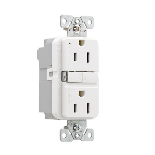 Main product image of Ezlink Modular Gfci, 15 A, 125 Vac, 60 Hz, White, Three-Wire, Tamper-Resistant, EZTRGF15W