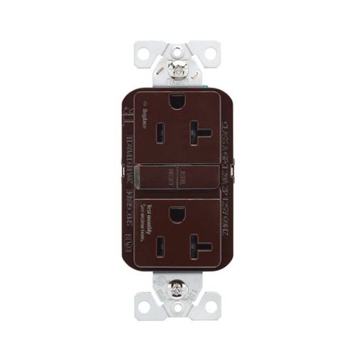 Main product image of Ezlink Modular Gfci, 20 A, 125 Vac, 60 Hz, Brown, Three-Wire, Tamper-Resistant, EZTRGF20B