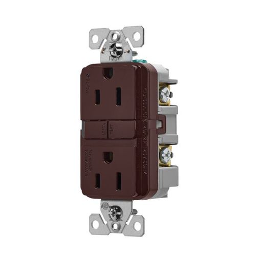Main product image of Self-Test Gfci, 15A, 125V, Brown, Slim Design, GF15B