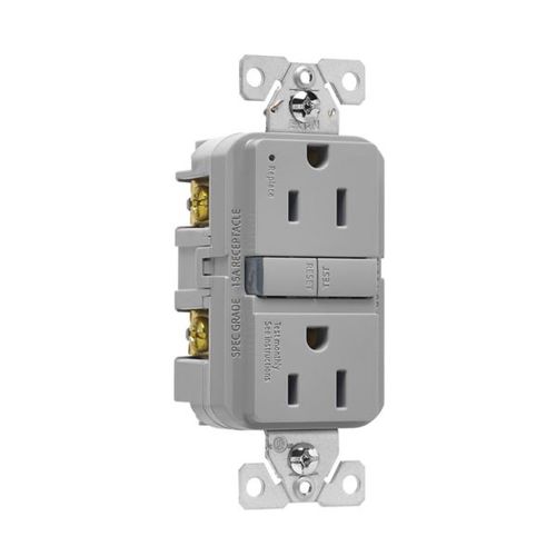 Main product image of Self-Test Gfci, 15A, 125V, Gray, Slim Design, GF15GY