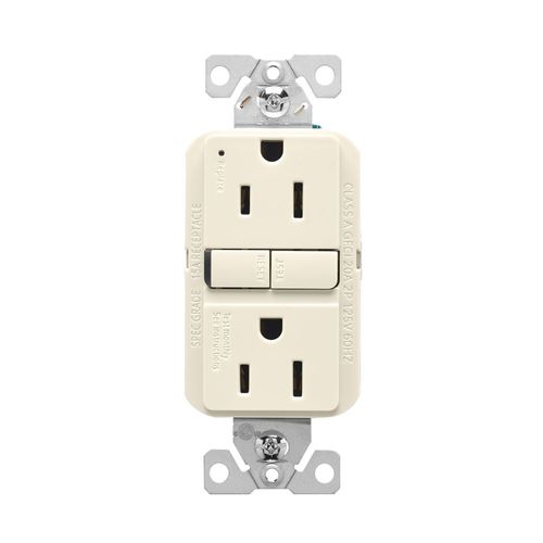 Main product image of Self-Test Gfci, 15A, 125V, Light Almond, Slim Design, GF15LA