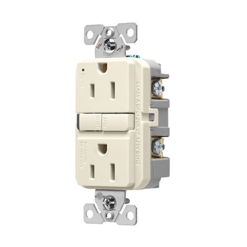 Main product image of Self-Test Gfci, 15A, 125V, Light Almond, Slim Design, GF15LA