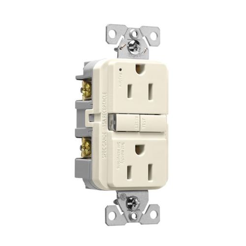Main product image of Self-Test Gfci, 15A, 125V, Light Almond, Slim Design, GF15LA
