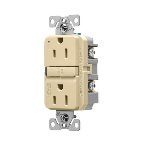 Main product image of Self-Test Gfci, 15A, 125V, Ivory, Slim Design, GF15V