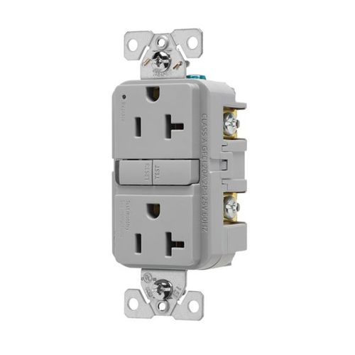 Main product image of Self-Test Gfci, 20A, 125V, Gray, Slim Design, GF20GY