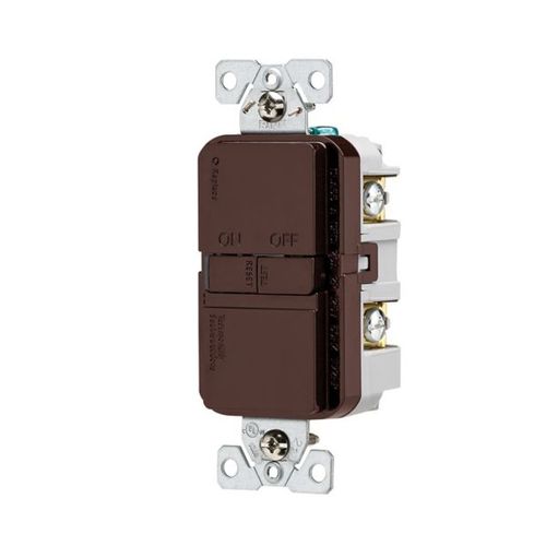 Main product image of Slim Blankface Gfci Receptacle, Self-Test, #14 -10 Awg 20A 125V, Brown, Blankface, 2-Pole 3-Wire, GFD20B