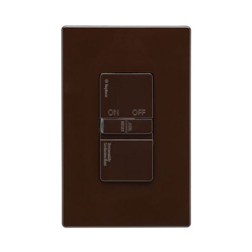 Main product image of Slim Blankface Gfci Receptacle, Self-Test, #14 -10 Awg 20A 125V, Brown, Blankface, 2-Pole 3-Wire, GFD20B