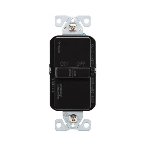 Main product image of Slim Blankface Gfci Receptacle, Self-Test, #14 -10 Awg 20A 125V, Black, Blankface, 2-Pole 3-Wire, GFD20BK
