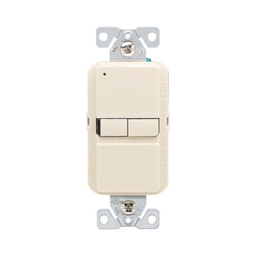 Main product image of Slim Blankface Gfci Receptacle, Self-Test, #14 -10 Awg 20A 125V, Light Almond 2-Pole 3-Wire, GFD20LA