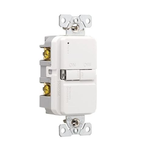 Main product image of Slim Blankface Gfci Receptacle, Self-Test, #14 -10 Awg 20A 125V, Blankface, 2-Pole 3-Wire, GFD20W