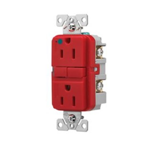 Main product image of Hg Gfci, 15A, 125V, Red, Slim, GFH15RD