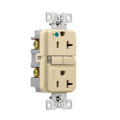 Main product image of Hg Gfci, 20A, 125V, Ivory, Slim, GFH20V