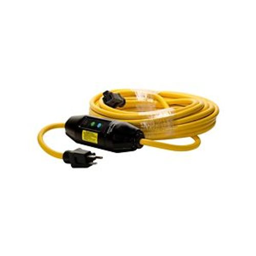 Main product image of Portable Gfci, 15A, #12 Awg, 50' (15.24M) Cord Length, 5-15, 3R, Single Tap Plug, 120V 669408, GFI11M633