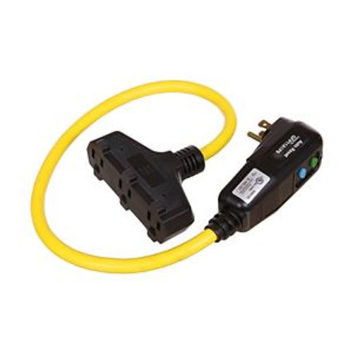 Main product image of Portable Gfci, 15A, #12 Awg, 25' Cord Length, 5-15, 3R, Tri Tap Plug, Auto Reset, 120V 670374, GFP11A4P9