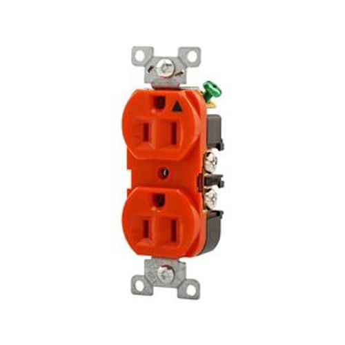 Main product image of Arrow Hart Heavy-Duty Industrial Duplex Receptacle, #14-10 Awg 15A 125V, Orange ., IG5262RN