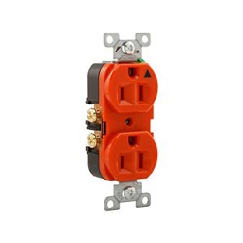 Main product image of Arrow Hart Heavy-Duty Industrial Duplex Receptacle, #14-10 Awg 15A 125V, Orange ., IG5262RN