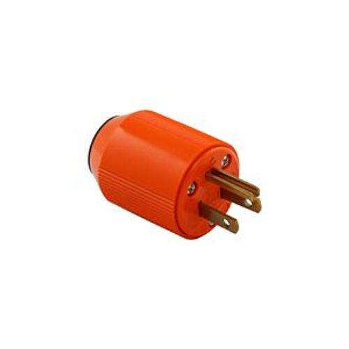 Main product image of Ah Isolated Ground Auto Grip Straight Blade Plug. 15Amp At 120Vac Orange Straight Body Blades, IG5266NHG