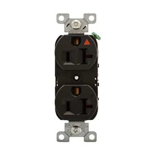 Main product image of Arrow Hart Heavy-Duty Industrial Duplex Receptacle, #14-10 Awg 20A 125V, Black Face Base, Duplex, IG5362BK